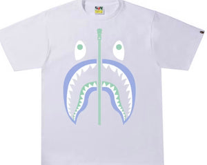 Bape Tee Camo Shark White Tee Mens