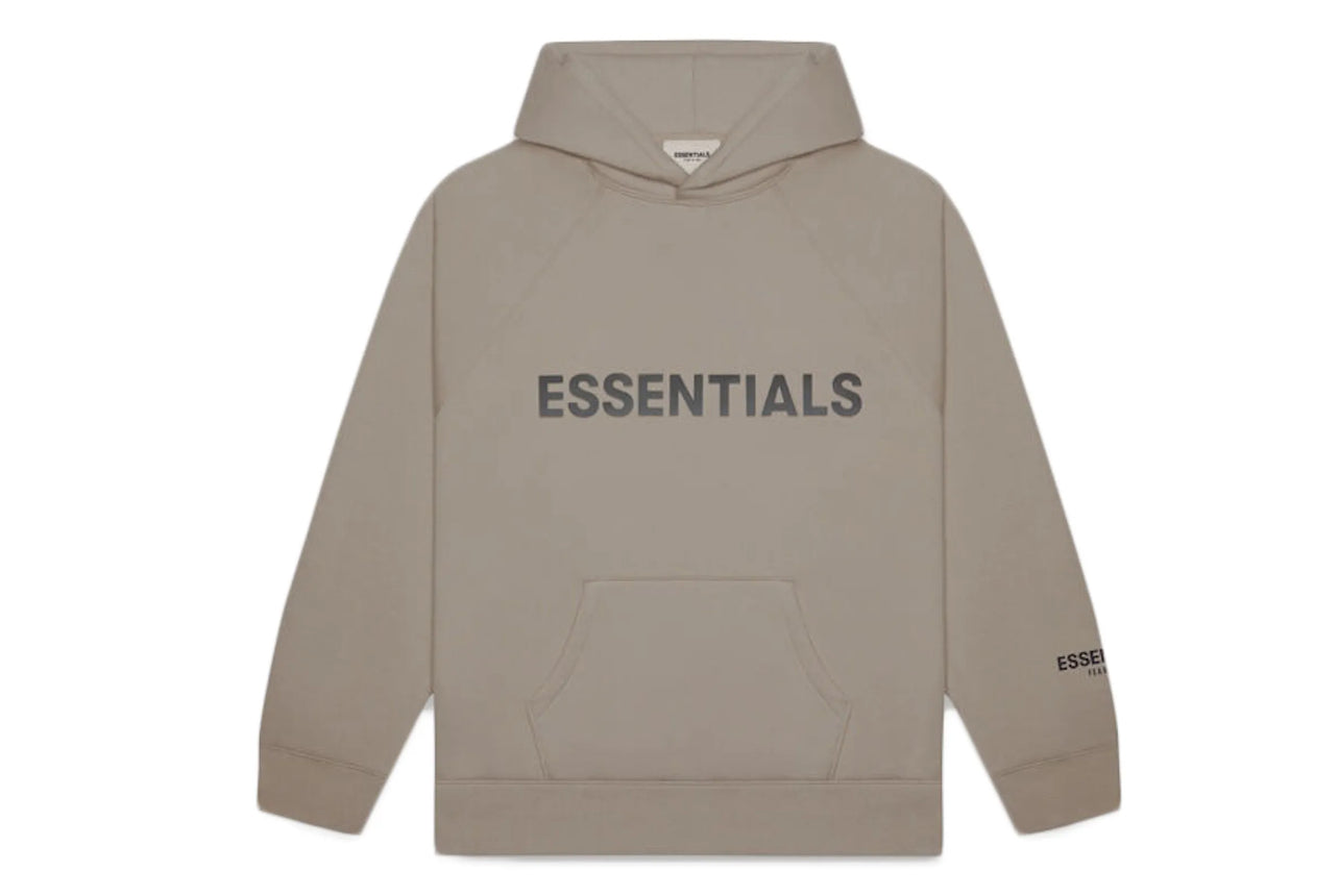 Fear of God Essentials Pullover Hoodie Applique Logo Taupe