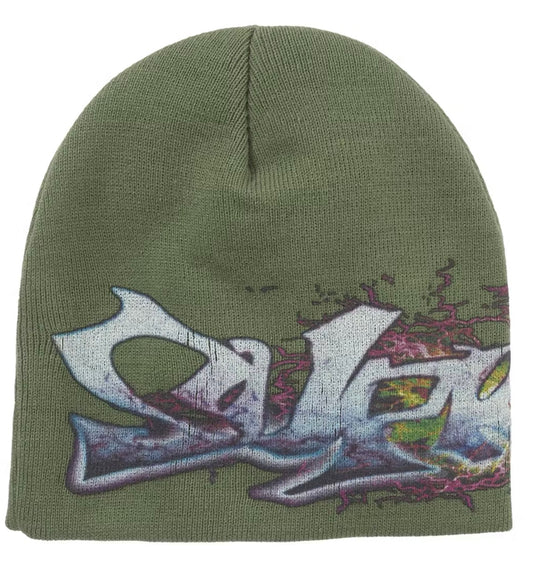 Supreme Tag Beanie Green