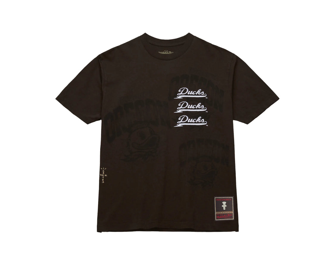 Travis Scott x Mitchell & Ness Oregon Ducks Seal Tee Brown