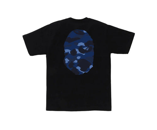 Bape Color Camo Big Ape Head Tee Black/Blue