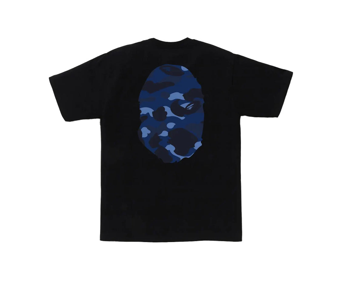 Bape Color Camo Big Ape Head Tee Black/Navy