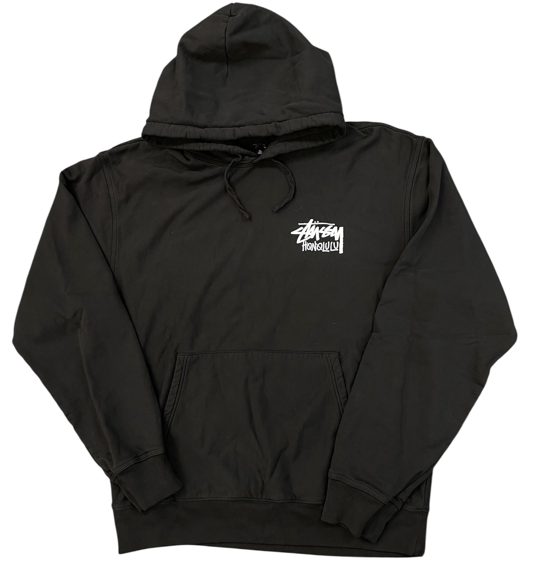 Stussy Basic Script Hoodie Honolulu Black