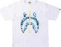 Bape ABC Camo Shark Tee Gold Zip  White Tee
