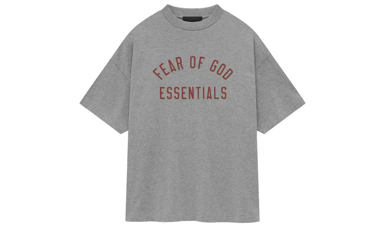 Fear of God Essentials Jersey Crewneck Tee Dark Heather Red