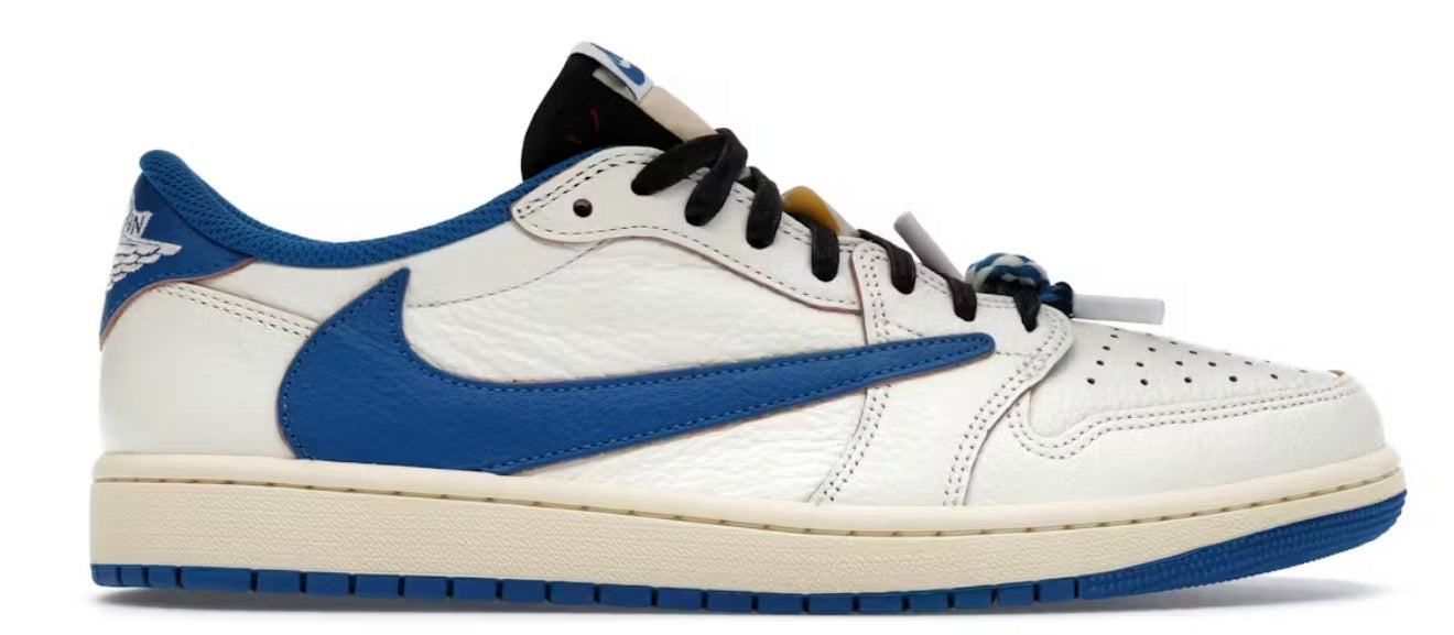 Jordan 1 Retro Low OG SP Fragment × Travis Scott Sail Military Blue (Men’s)
