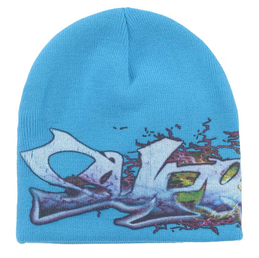 Supreme Tag Beanie Blue