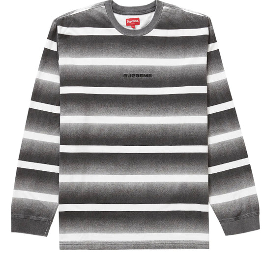 Supreme Fade Stripe L/S Top Black