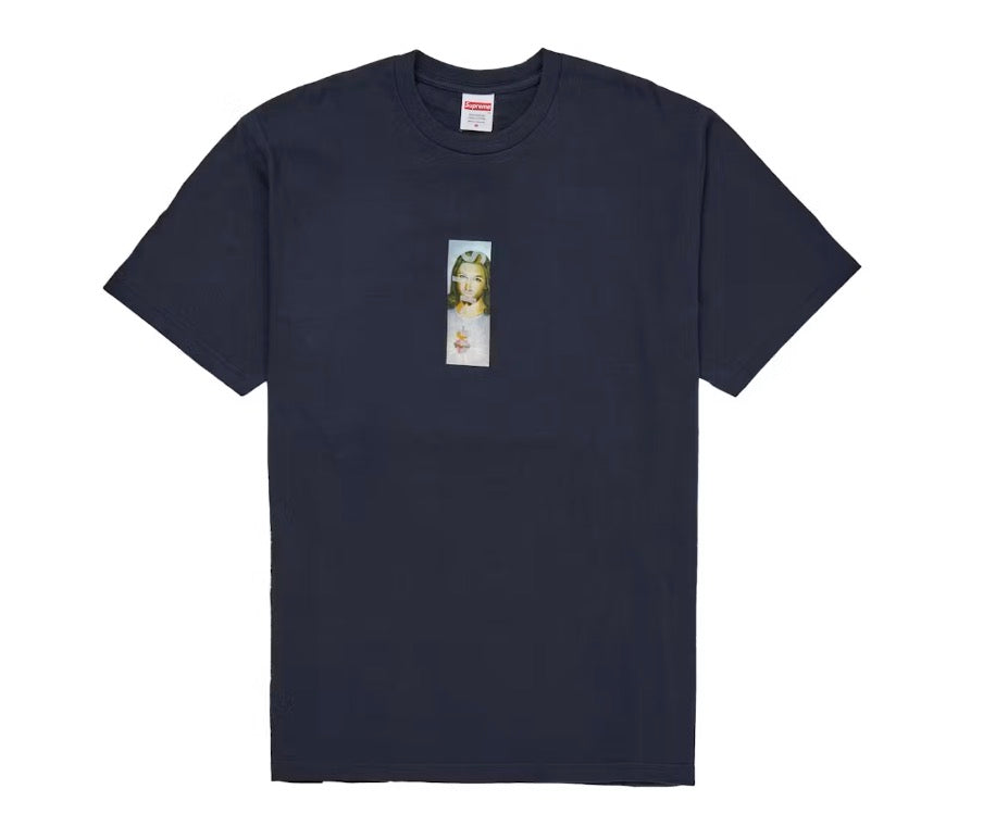 Supreme Prayer Card Box Logo Tee Navy