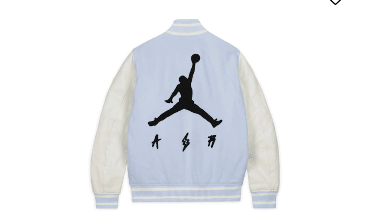 Jordan X J Balvin Varsity Jacket White/Blue