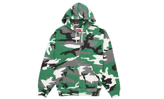 Supreme Small Box Zip Up Hooded Sweatshirt FW25 Green Camo