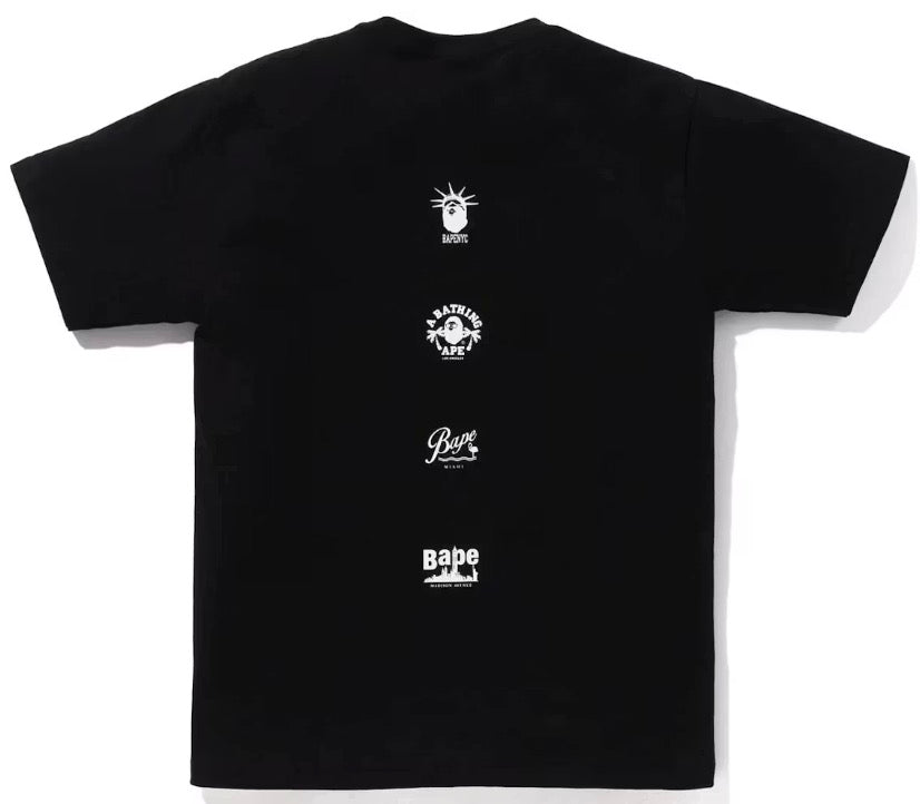 Bape US College Sta Tee Black