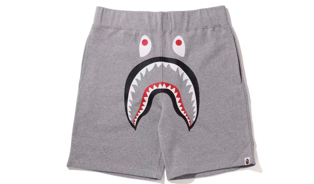 Bape Shark Sweat Shorts Grey