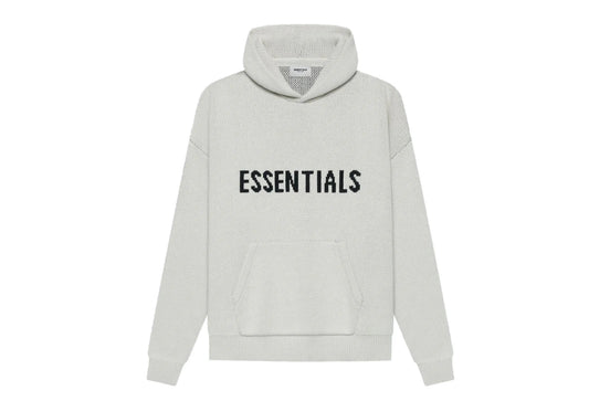 Fear of God Essentials Knit Pullover Hoodie Light Heather Oatmeal
