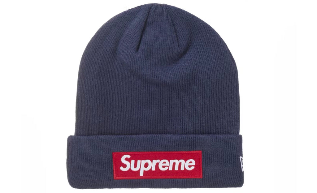 Supreme New Era Box Logo Beanie Navy