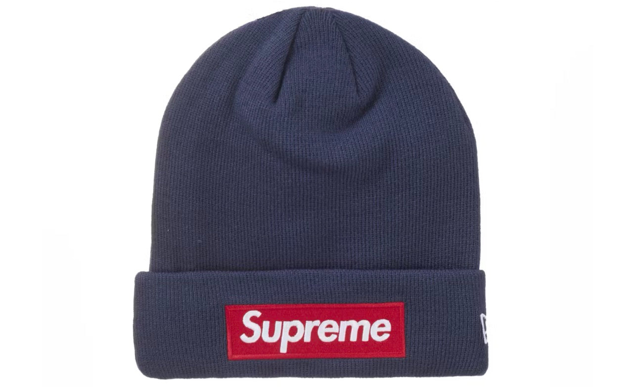 Supreme New Era Box Logo Beanie Navy
