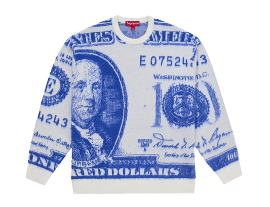 Supreme Money Sweater White