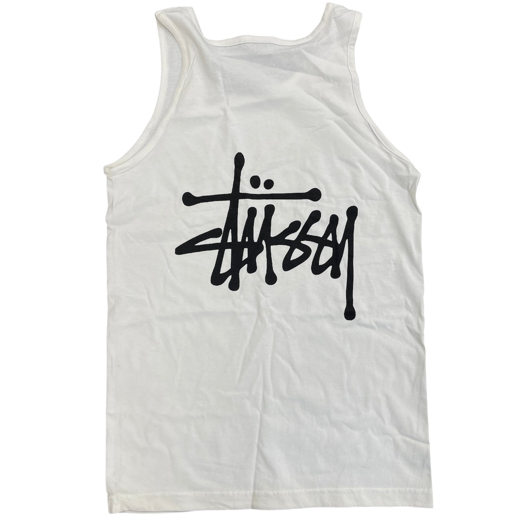 Stussy Basic Script Tank Top White