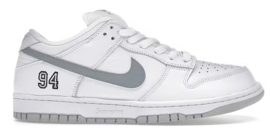 Nike SB Dunk Low Supreme 94 White Metallic Silver (Men’s)
