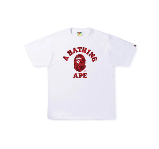 Bape Color Camo College Tee White/Red