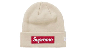 Supreme New Era Box Logo Beanie Stone