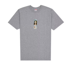 Supreme Prayer Card Box Logo Tee Heather Grey
