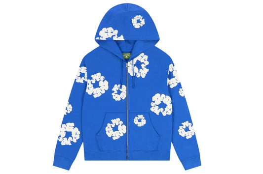 Denim Tears Cotton Wreath Zip Hoodie Blue