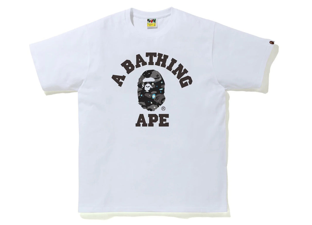 BAPE Space Camo College Tee White