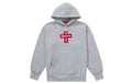 Supreme Cross Box Logo Hooded Sweatshirt Heather Grey