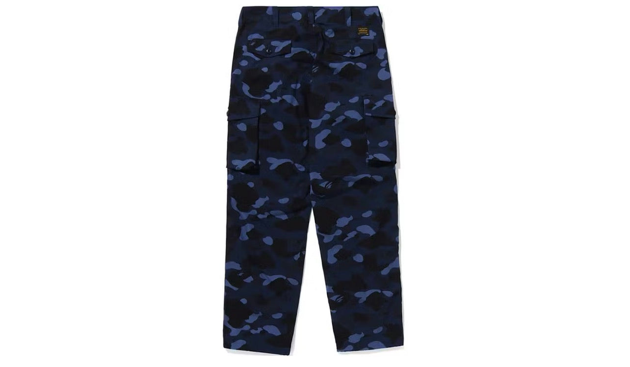Bape Color Camo 6 Pocket Pants Navy