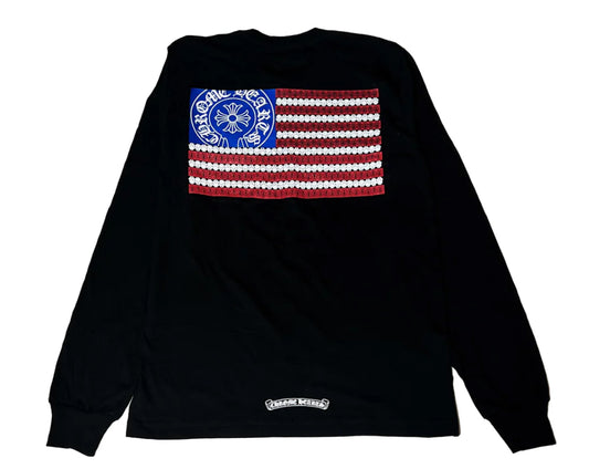 Chrome Hearts American Flag L/S Tee Black