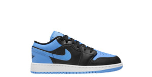 Jordan 1 Low Black University Blue (Youth)