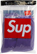 Supreme Hanes Socks Purple(4 Pack)