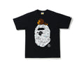 Bape Space Camo Milo On Big Ape Tee Black
