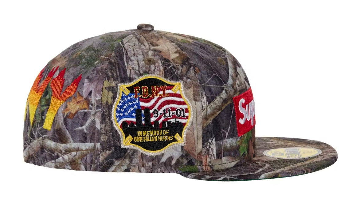 Supreme FDNY Box Logo New Era 59Fifty Fitted Cap TrueTimber Kanati Camo