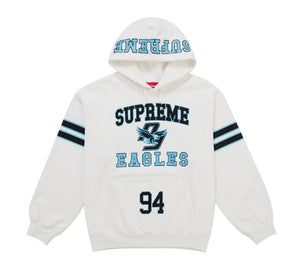 Supreme Rhinestone Eagle Hooded Sweatshirt White
