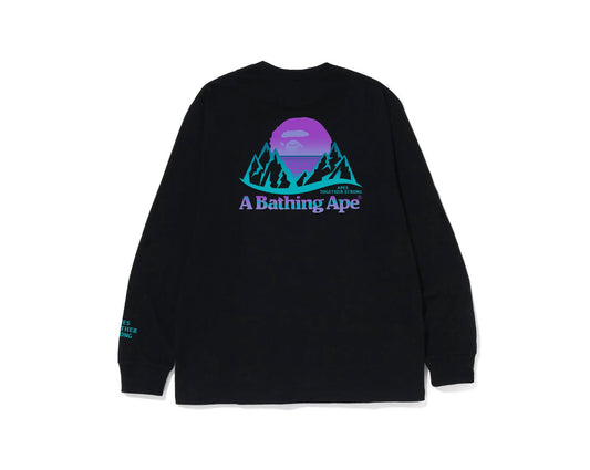 Bape Mountain L/S Tee Black