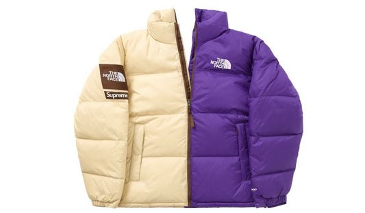 Supreme The North Face Split Nuptse Jacket Tan