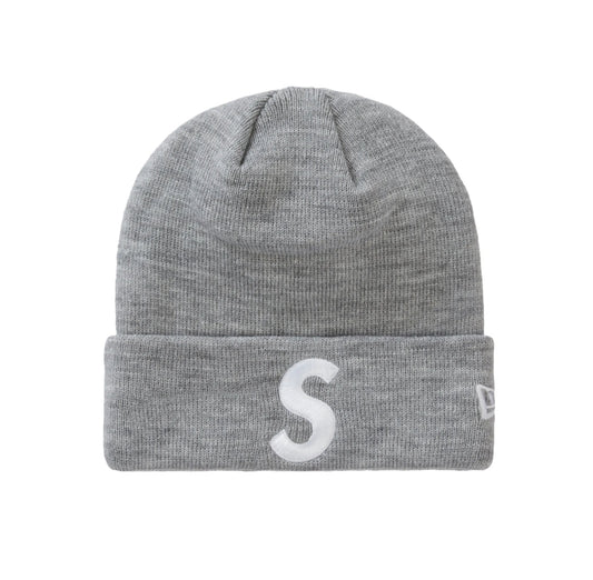 Supreme New Era S Logo Beanie Heather Grey (FW23)