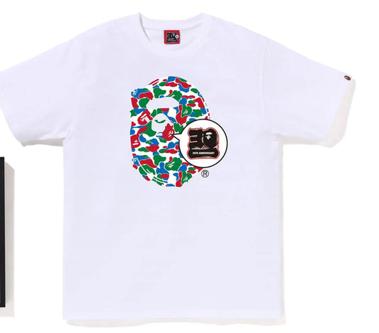 Bape Store Qingdao 30th Anniversary Ape Head Tee White