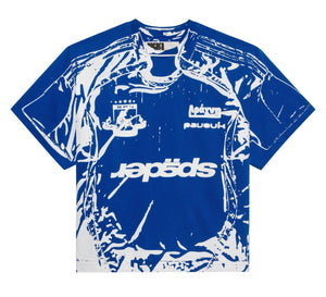Sp5der Jersey Overprint Tee Tory Blue