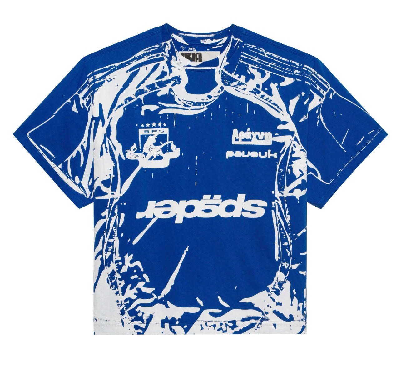 Sp5der Jersey Overprint Tee Tory Blue