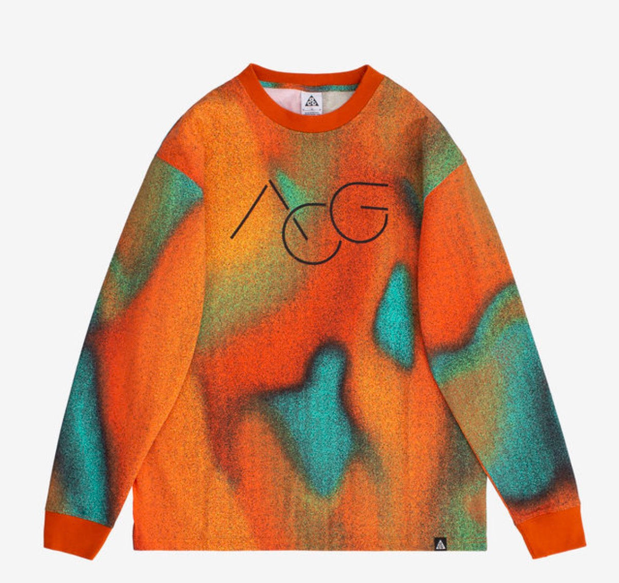 Nike ACG Snowdrift' AOP Longsleeve Tour Yellow/Campfire Orange (Men’s)