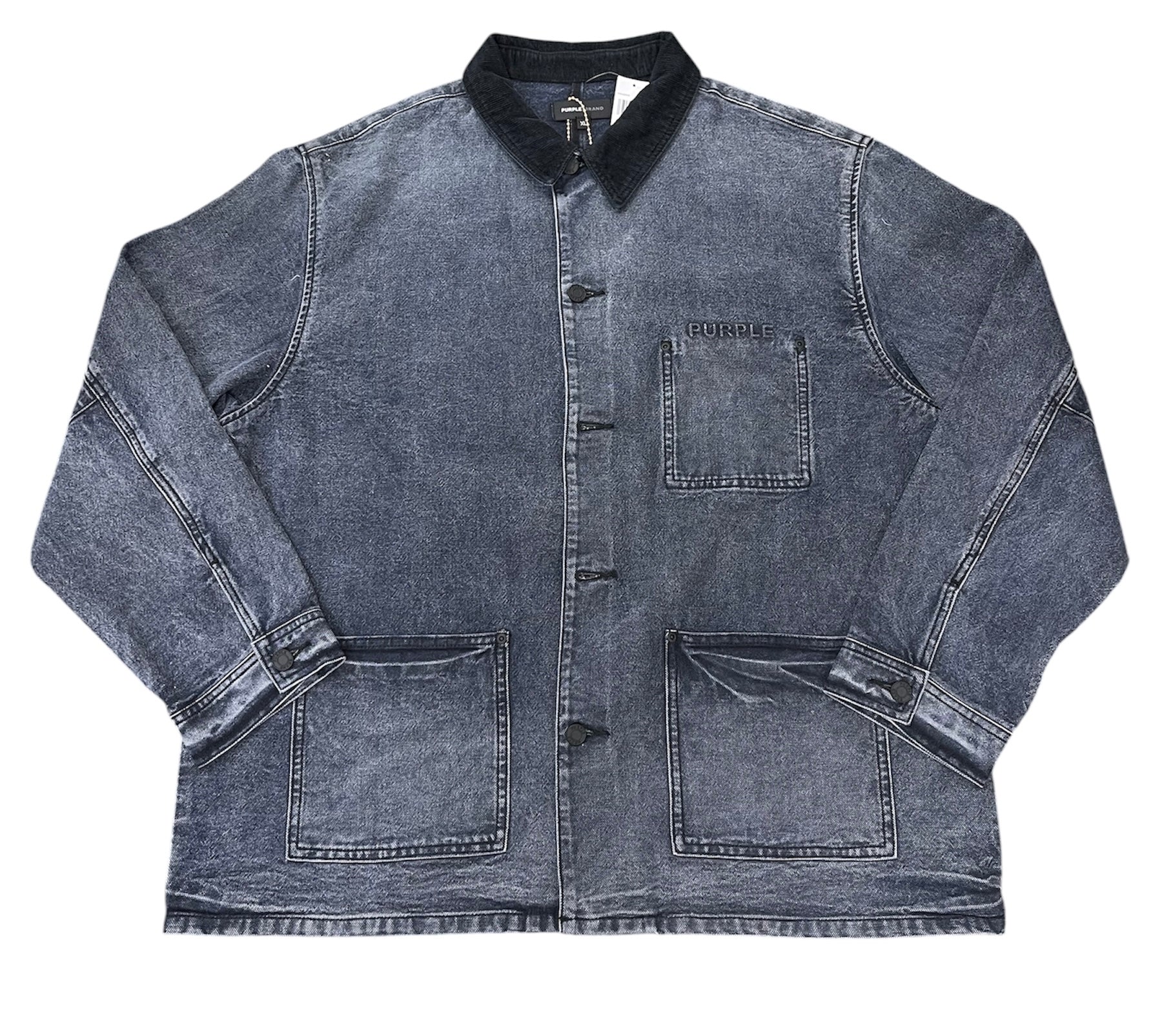 Purple Brand Corduroy Detail Work Jacket Indigo