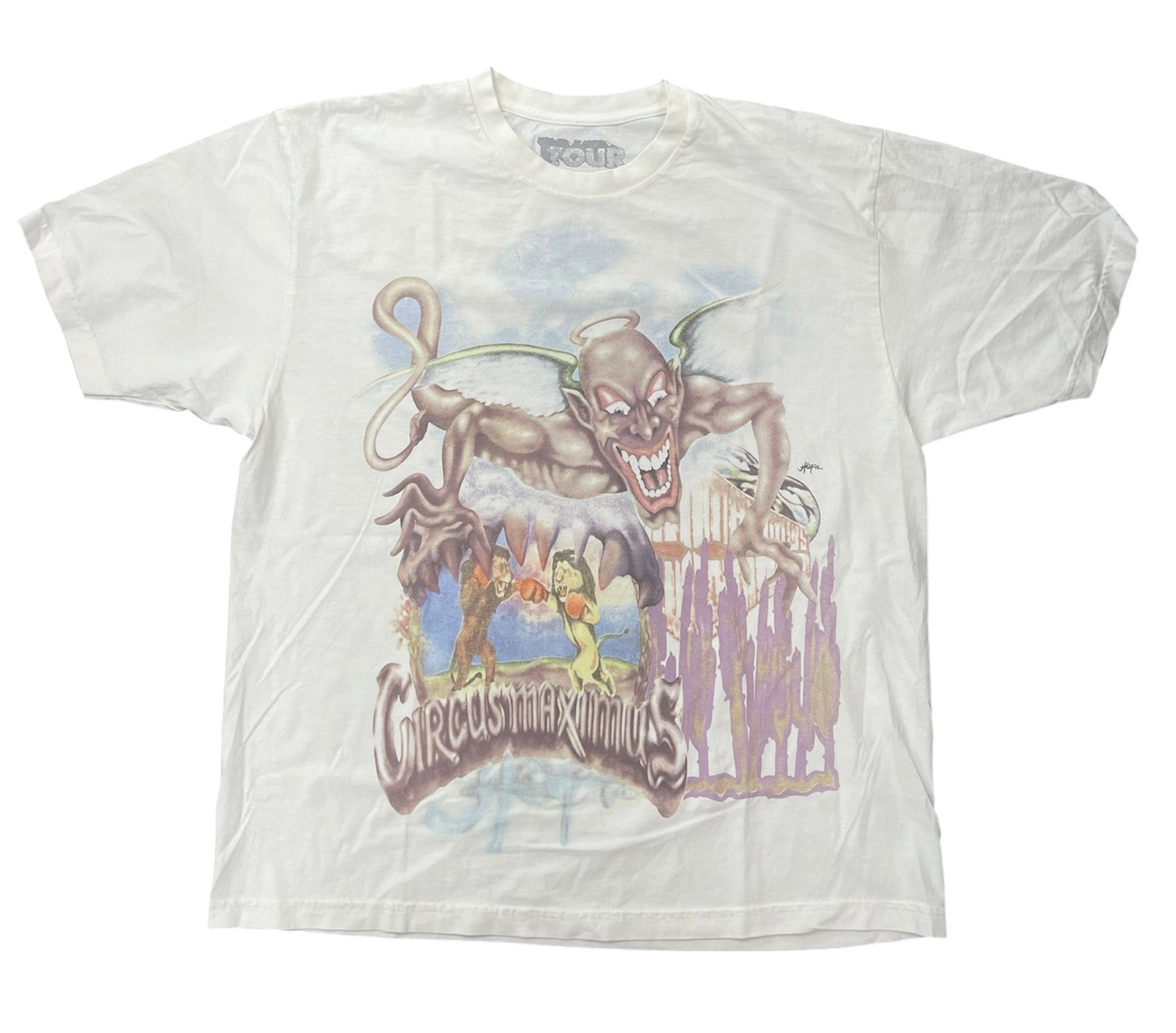 Travis Scott Utopia Circus Maximus World Tour 2024 Tee White