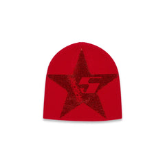 Sp5der Worldwide Big 5 Star Skully Red Beanie