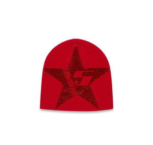 Sp5der Worldwide Big 5 Star Skully Red Beanie