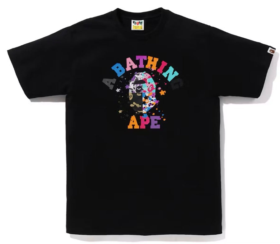 Bape US College Sta Tee Black