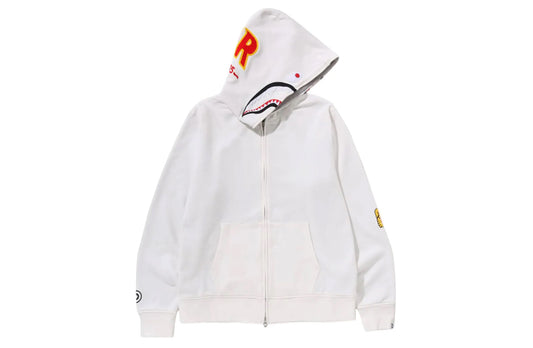 Bape 2nd Shark Full Zip Hoodie White