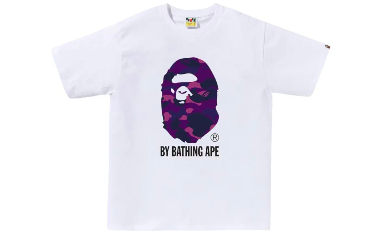 Bape A Bathing Ape Color Camo By Bathing Ape Tee White Purple